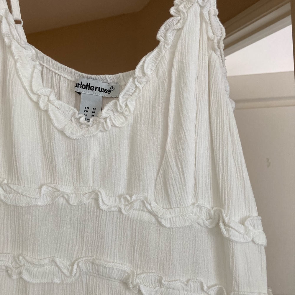 White Ruffled Dress by Charlotte Russe